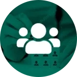 Icono de grupo de personas con fondo de imagen verde